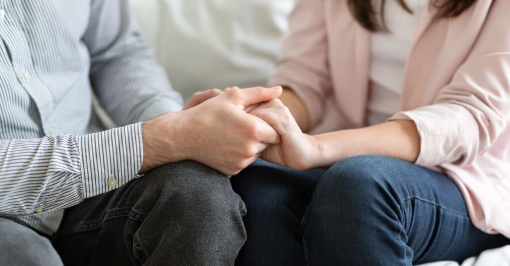 Couple rebuilding intimacy and emotional connection through relationship counseling