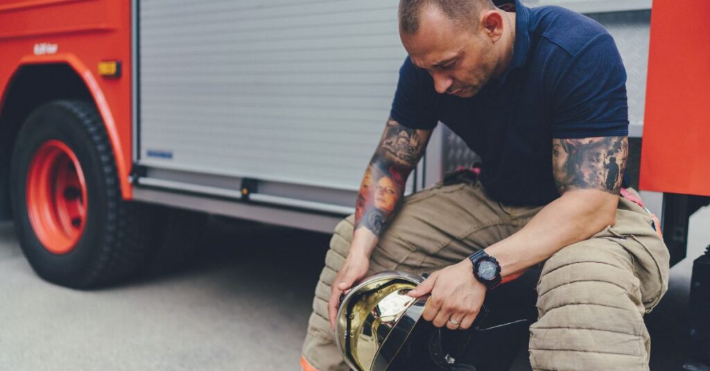 First responder struggling to transition from traumatic work calls to family life at home