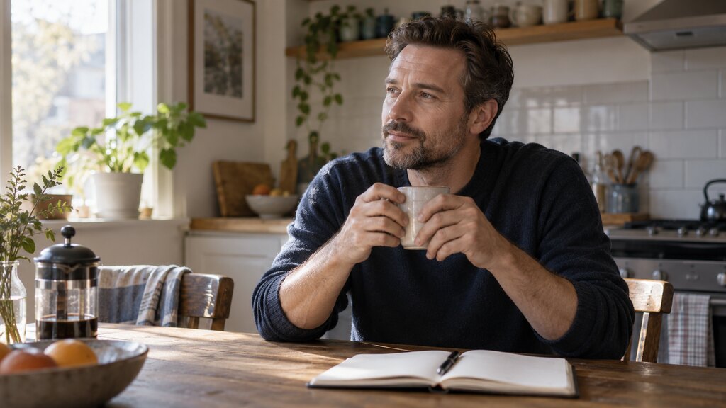 Man reflecting on how to communicate his needs in a relationship